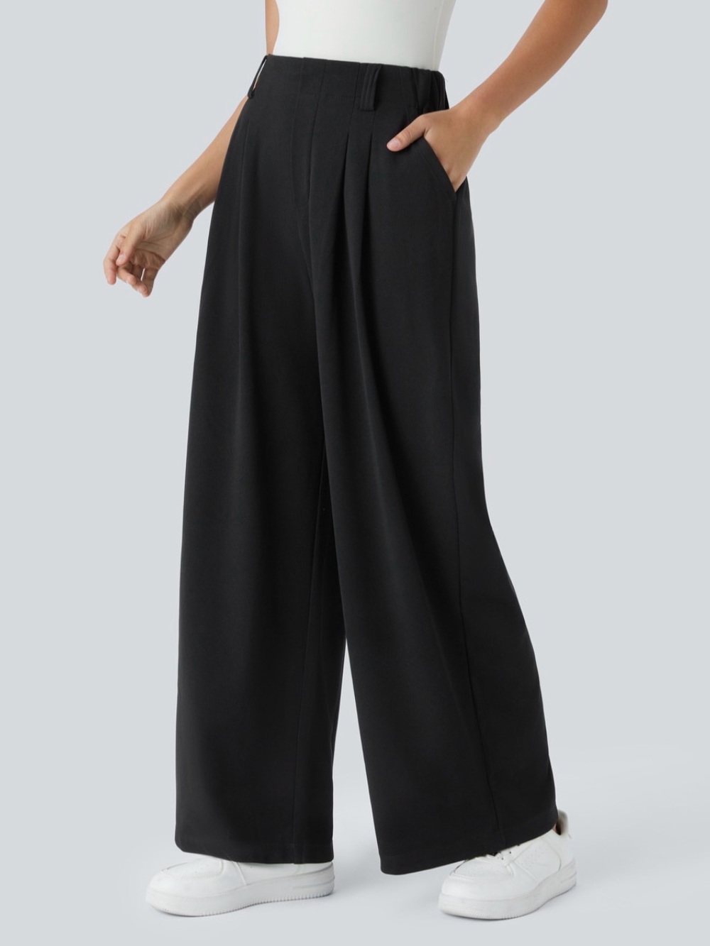 HALARA Flex - High Waisted Pocket, Waffle Style Wide Leg